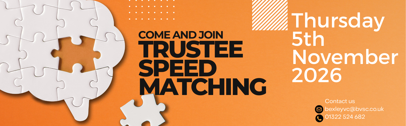 Book your place for Trustee Speed Matching